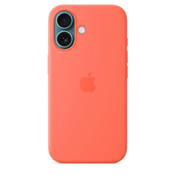 Sie sehen das Produktbild 05 von Apple iPhone 16 Silikon Case mit MagSafe, mandarine Apple iPhone 16 Silikon Case mit MagSafe, mandarine