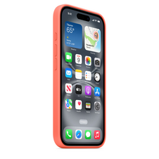Sie sehen das Produktbild 08 von Apple iPhone 16 Silikon Case mit MagSafe, mandarine Apple iPhone 16 Silikon Case mit MagSafe, mandarine