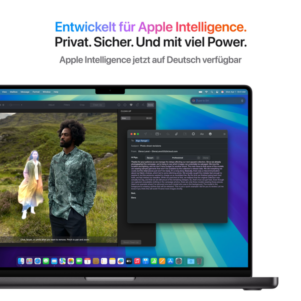 MacBook Pro 14" mit M4 Chip, 10-Core CPU und 10-Core GPU, 16GB, 1TB SSD, space schwarz>
