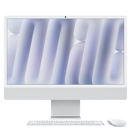 Sie sehen das Produktbild 02 von iMac 24" mit 4.5K Retina Display, M4 Chip 8-Core CPU und 8-Core GPU, 16GB, 256GB SSD, silber iMac 24" mit 4.5K Retina Display, M4 Chip 8-Core CPU und 8-Core GPU, 16GB, 256GB SSD, silber