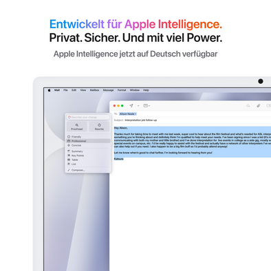 iMac 24" mit 4.5K Retina Display, M4 Chip 8-Core CPU und 8-Core GPU, 16GB, 256GB SSD, silber