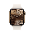Apple Watch Series 10 GPS + Cellular, Titan gold, 46mm mit Sportarmband, polarstern - M/L>