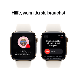 Sie sehen das Produktbild 12 von Apple Watch Series 10 GPS + Cellular, Titan gold, 46mm mit Sportarmband, polarstern - M/L> Apple Watch Series 10 GPS + Cellular, Titan gold, 46mm mit Sportarmband, polarstern - M/L>