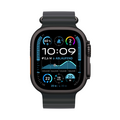 Apple Watch Ultra 2 GPS + Cellular, Titan schwarz, 49mm mit Ocean-Armband, schwarz>