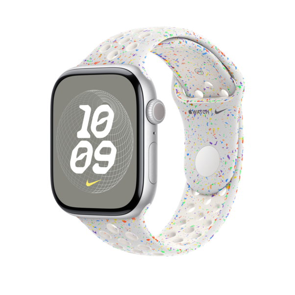 Apple Watch 46mm Nike Sportarmband, pure platinum - M/L