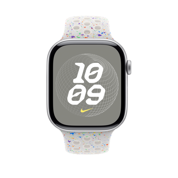 Sie sehen das Produktbild 06 von Apple Watch 46mm Nike Sportarmband, pure platinum - M/L Apple Watch 46mm Nike Sportarmband, pure platinum - M/L