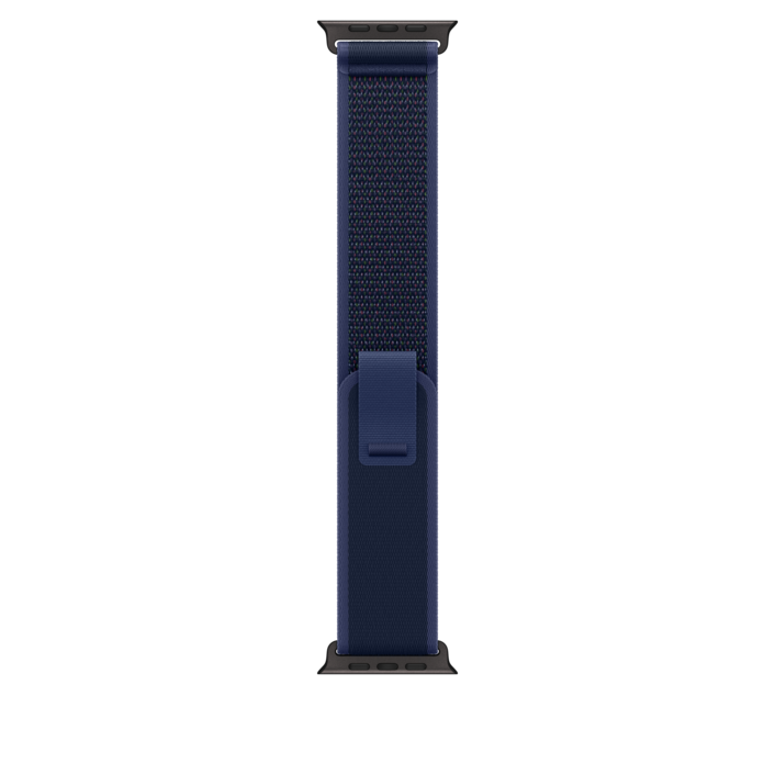 Apple Watch 49mm Trail-Loop, blau - M/L - Gehäusefarbe schwarz
