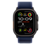 Apple Watch 49mm Trail-Loop, blau - M/L - Gehäusefarbe schwarz