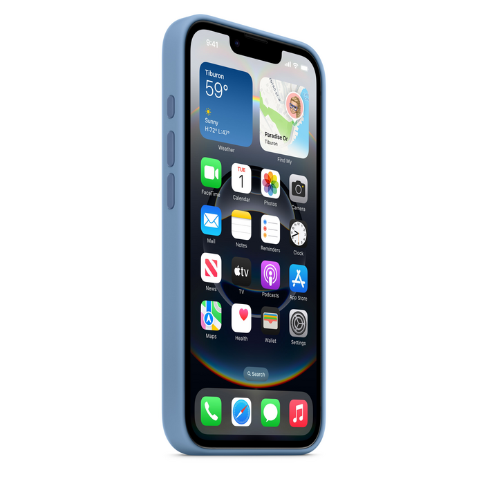 Apple iPhone 16e Silikon Case, winterblau