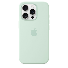 Sie sehen das Produktbild 02 von Apple iPhone 16 Pro Silikon Case mit MagSafe, aquamarin Apple iPhone 16 Pro Silikon Case mit MagSafe, aquamarin