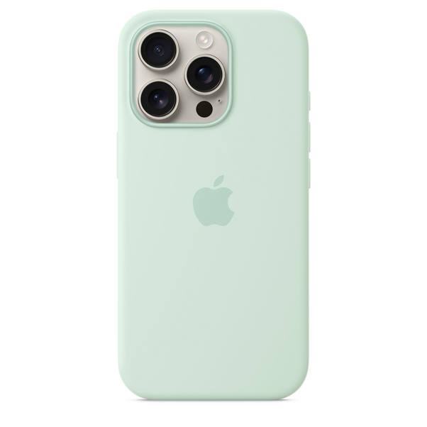 Sie sehen das Produktbild 05 von Apple iPhone 16 Pro Silikon Case mit MagSafe, aquamarin Apple iPhone 16 Pro Silikon Case mit MagSafe, aquamarin