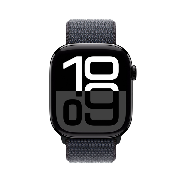 Sie sehen das Produktbild 04 von Apple Watch Series 10 GPS, Aluminium diamantschwarz, 46mm mit Sport Loop, tinte> Apple Watch Series 10 GPS, Aluminium diamantschwarz, 46mm mit Sport Loop, tinte>