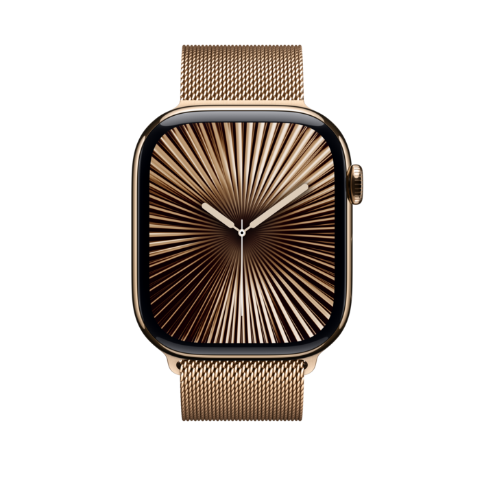 Apple Watch 46mm Milanaise-Armband, gold - S/M