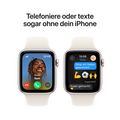 Apple Watch SE GPS + Cellular, Aluminium polarstern, 44mm mit Sportarmband, polarstern - M/L>