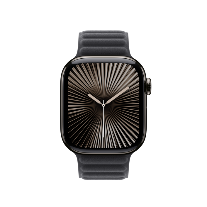 Apple Watch 42mm Armband mit Magnetverschluss, schwarz - S/M>
