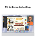 iMac 24" mit 4.5K Retina Display, M4 Chip 10-Core CPU und 10-Core GPU, 24GB, 512GB SSD, silber