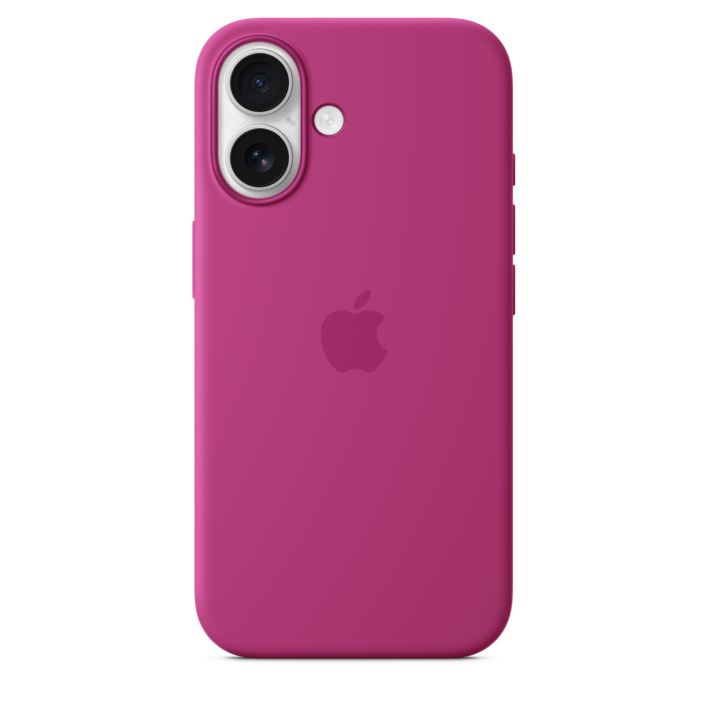 Apple iPhone 16 Silikon Case mit MagSafe, fuchsia