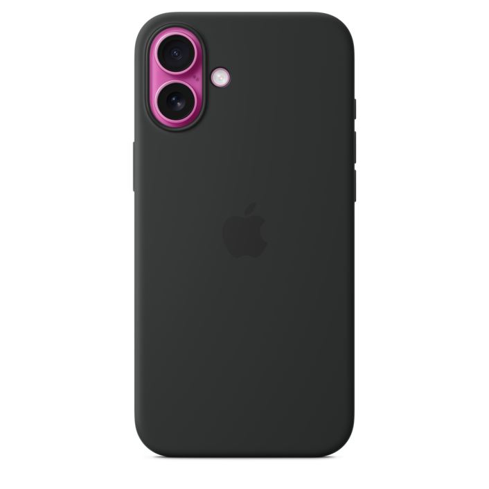 Apple iPhone 16 Plus Silikon Case mit MagSafe, schwarz