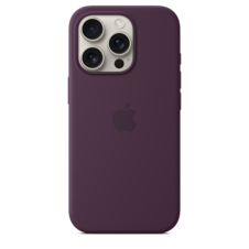 Apple iPhone 16 Pro Silikon Case mit MagSafe, pflaume