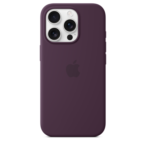 Apple iPhone 16 Pro Silikon Case mit MagSafe, pflaume