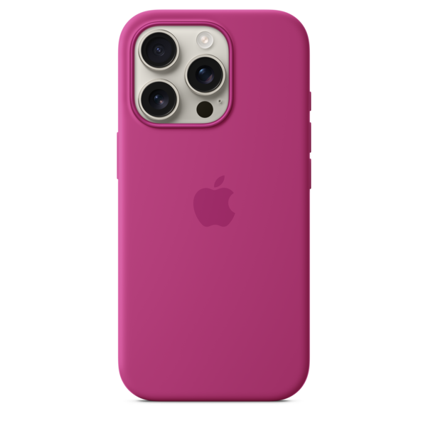 Sie sehen das Produktbild 04 von Apple iPhone 16 Pro Silikon Case mit MagSafe, fuchsia Apple iPhone 16 Pro Silikon Case mit MagSafe, fuchsia