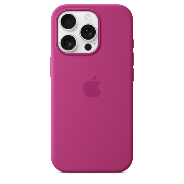 Sie sehen das Produktbild 05 von Apple iPhone 16 Pro Silikon Case mit MagSafe, fuchsia Apple iPhone 16 Pro Silikon Case mit MagSafe, fuchsia