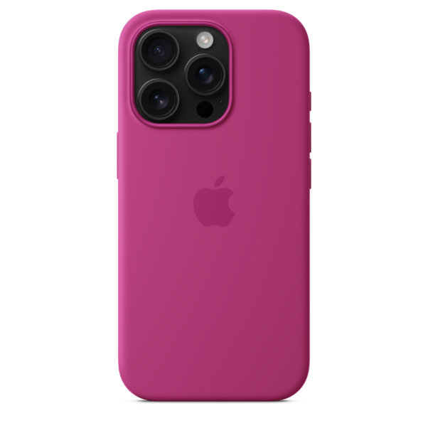 Sie sehen das Produktbild 06 von Apple iPhone 16 Pro Silikon Case mit MagSafe, fuchsia Apple iPhone 16 Pro Silikon Case mit MagSafe, fuchsia