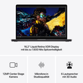 MacBook Pro 16" mit M4 Max Chip, 14-Core CPU und 32-Core GPU, 36GB, 1TB SSD, space schwarz