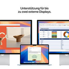 MacBook Air 13" mit M4 Chip, 10-Core CPU und 10-Core GPU, 16GB, 512GB SSD, silber