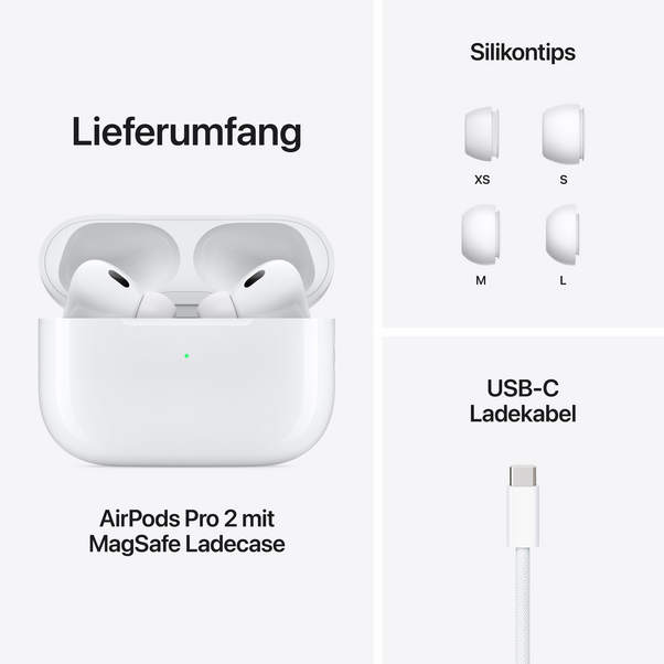 Apple AirPods Pro 2 (2nd gen) mit MagSafe (USB-C)&gt;