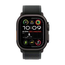 Apple Watch Ultra 2 GPS + Cellular, Titan schwarz, 49mm mit Trail-Armband, schwarz - M/L&gt;