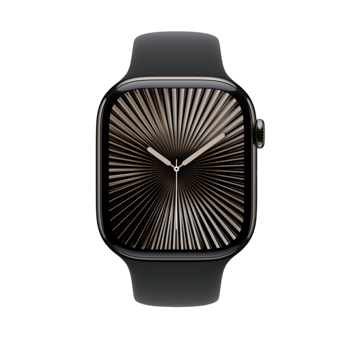 Apple Watch 46mm Sportarmband, schwarz - S/M