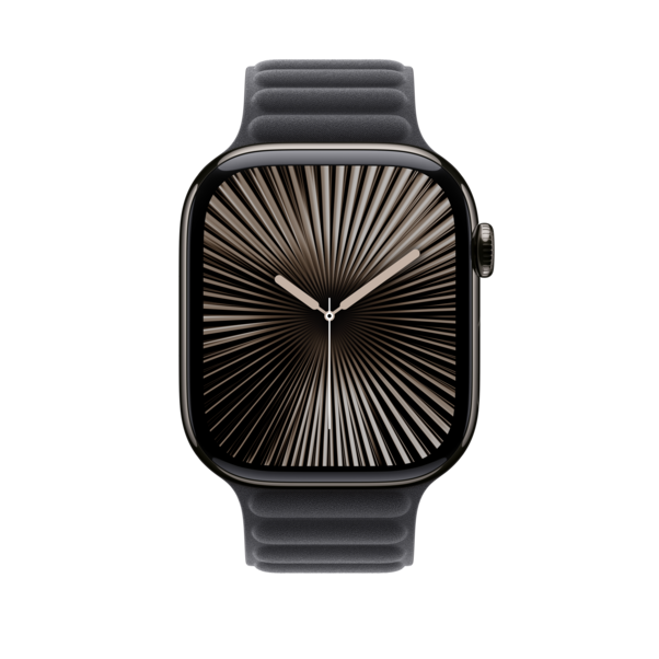 Sie sehen das Produktbild 06 von Apple Watch 46mm Armband mit Magnetverschluss, schwarz - S/M> Apple Watch 46mm Armband mit Magnetverschluss, schwarz - S/M>