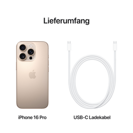 Sie sehen das Produktbild 18 von iPhone 16 Pro, 512GB, Titan wüstensand> iPhone 16 Pro, 512GB, Titan wüstensand>
