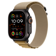 Sie sehen das Produktbild 03 von Apple Watch 49mm Alpin-Loop, mandel - large - Gehäusefarbe schwarz> Apple Watch 49mm Alpin-Loop, mandel - large - Gehäusefarbe schwarz>