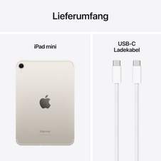 iPad mini Wi-Fi + Cellular, 128GB, polarstern, 8,3" (7. Gen.)