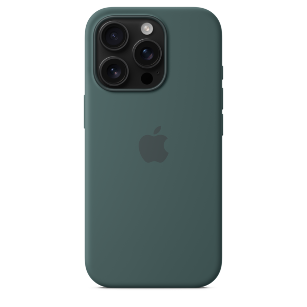 Sie sehen das Produktbild 05 von Apple iPhone 16 Pro Silikon Case mit MagSafe, seegrün Apple iPhone 16 Pro Silikon Case mit MagSafe, seegrün