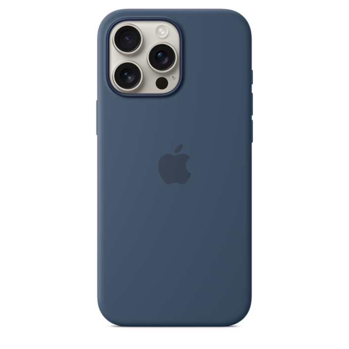 Apple iPhone 16 Pro Max Silikon Case mit MagSafe, denim