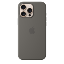 Apple iPhone 16 Pro Max Silikon Case mit MagSafe, steingrau