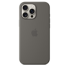 Apple iPhone 16 Pro Max Silikon Case mit MagSafe, steingrau