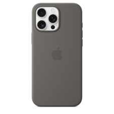 Apple iPhone 16 Pro Max Silikon Case mit MagSafe, steingrau