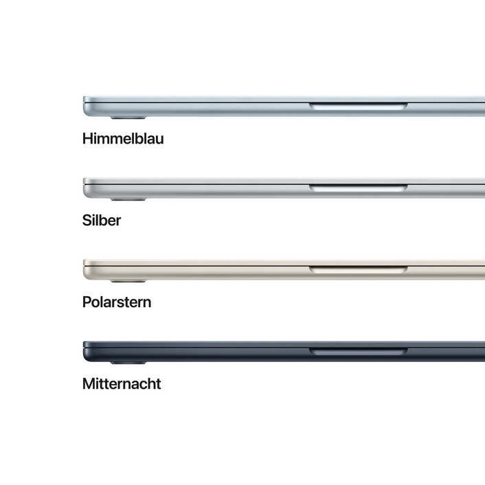 MacBook Air 13" mit M4 Chip, 10-Core CPU und 10-Core GPU, 16GB, 512GB SSD, mitternacht