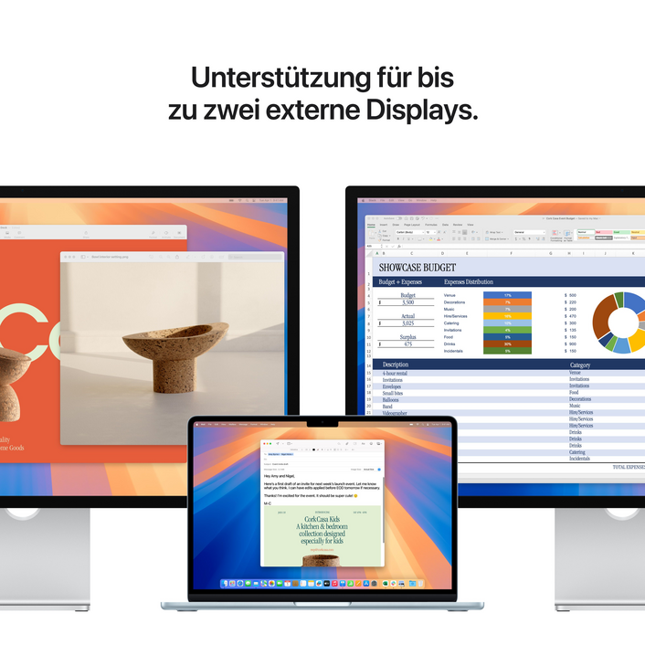 MacBook Air 13" mit M4 Chip, 10-Core CPU und 10-Core GPU, 16GB, 512GB SSD, mitternacht