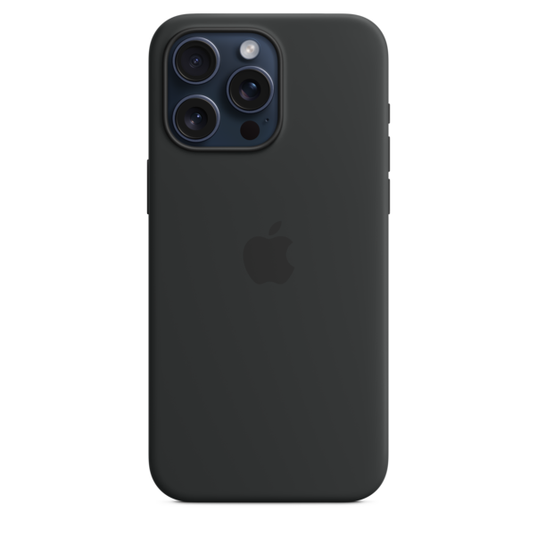 Sie sehen das Produktbild 03 von Apple iPhone 15 Pro Max Silikon Case mit MagSafe, schwarz> Apple iPhone 15 Pro Max Silikon Case mit MagSafe, schwarz>