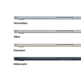 MacBook Air 15" mit M4 Chip, 10-Core CPU und 10-Core GPU, 16GB, 512GB SSD, polarstern