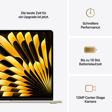 MacBook Air 15" mit M4 Chip, 10-Core CPU und 10-Core GPU, 16GB, 512GB SSD, polarstern>