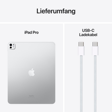 Apple iPad Pro 13" Wi-Fi mit Standardglas, 256GB, silber