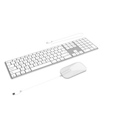 Sie sehen das Produktbild 02 von Zagg USB-C Apple Tastatur & Maus, kabelgebunden, silber, deutsch Zagg USB-C Apple Tastatur & Maus, kabelgebunden, silber, deutsch