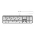 Zagg USB-C Apple Tastatur, kabelgebunden, silber, deutsch