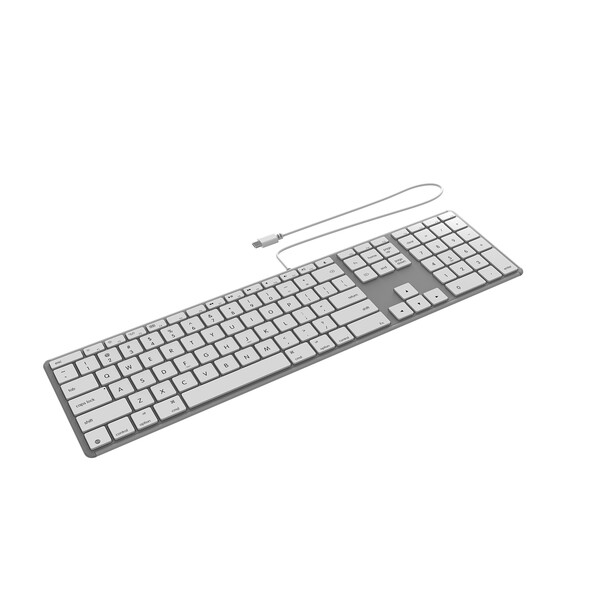 Zagg USB-C Apple Tastatur, kabelgebunden, silber, deutsch
